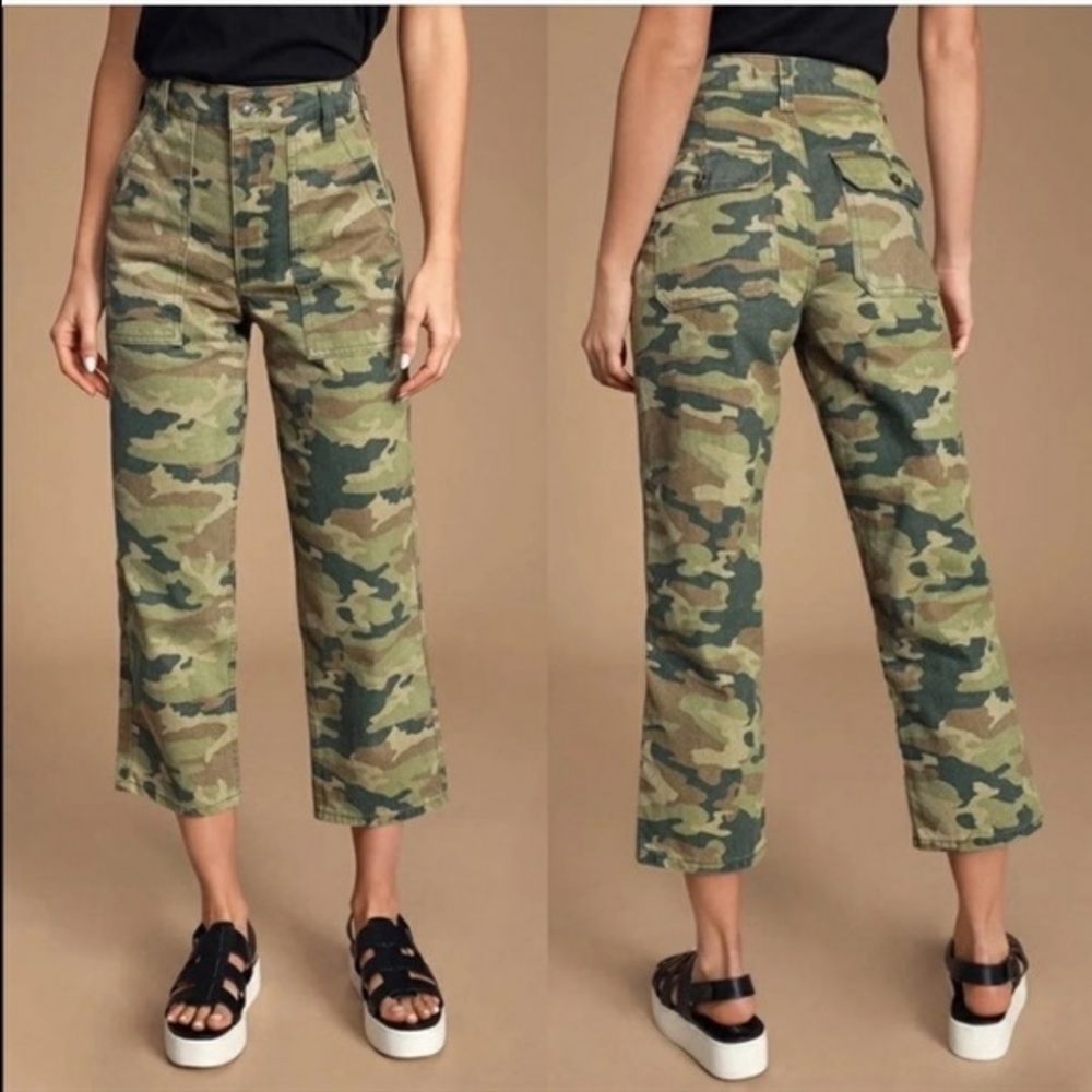 Free People Remy Cropped Camo Pants